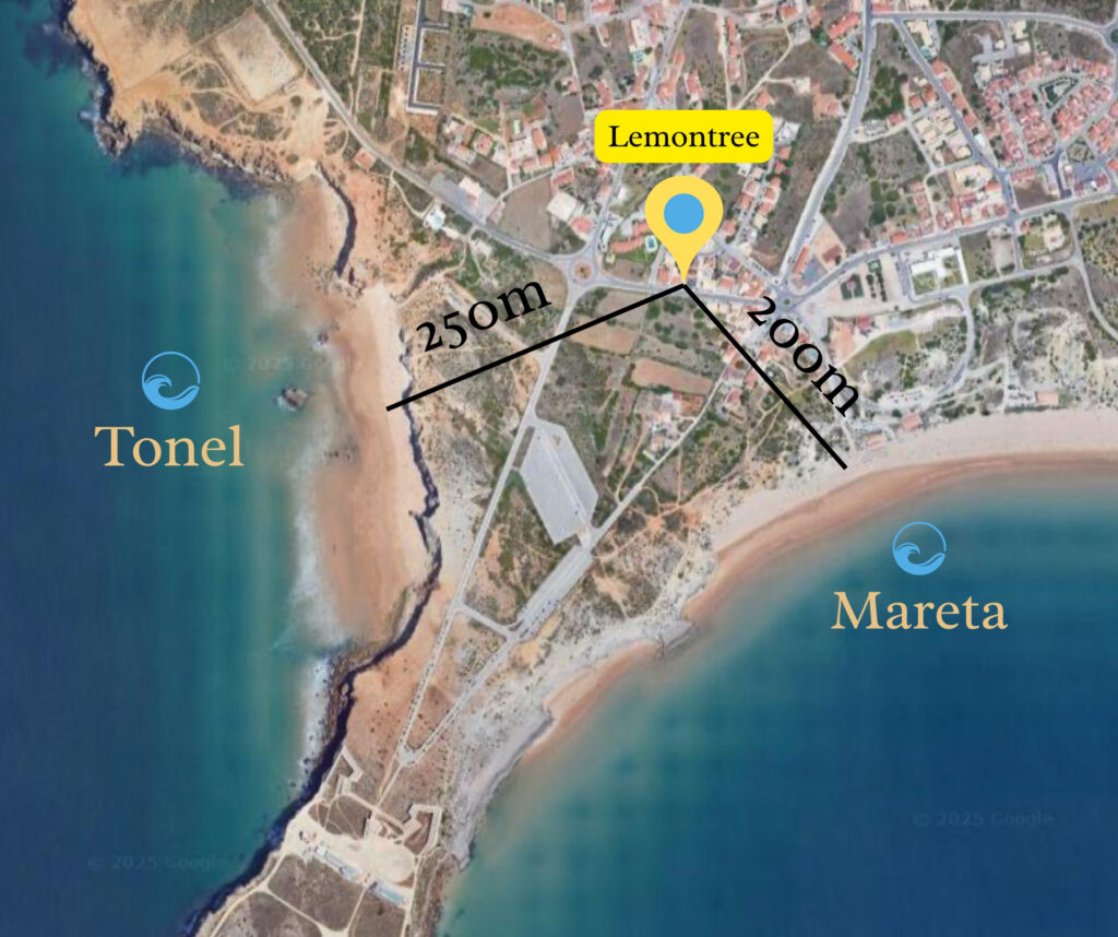 Surfing in Sagres without a car: Mareta and Tonel